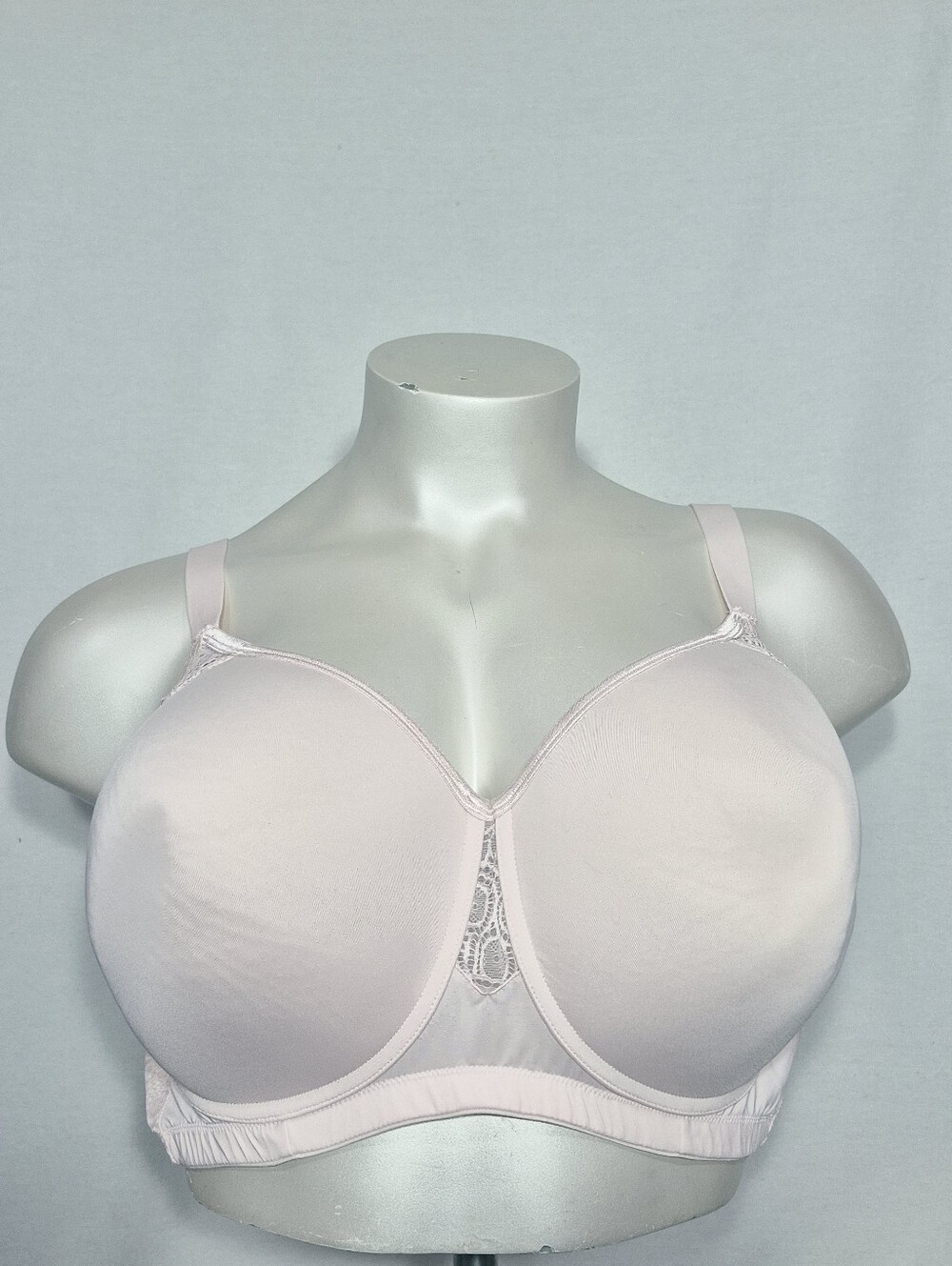 54D Comfort Choice 27-0555-6 Lace Trim Wire Free Bra Pink